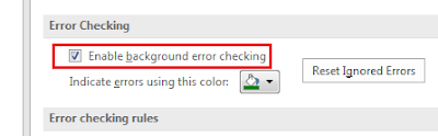 Menonaktifkan menu Error Checking